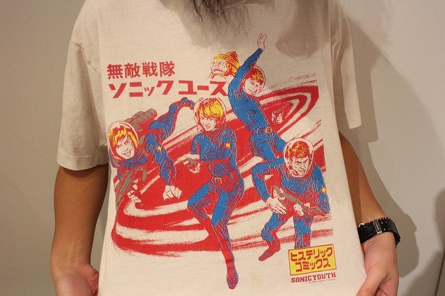 ソニックユース  Tシャツ　無敵戦隊ソニックユース　ヒステリックコミックス