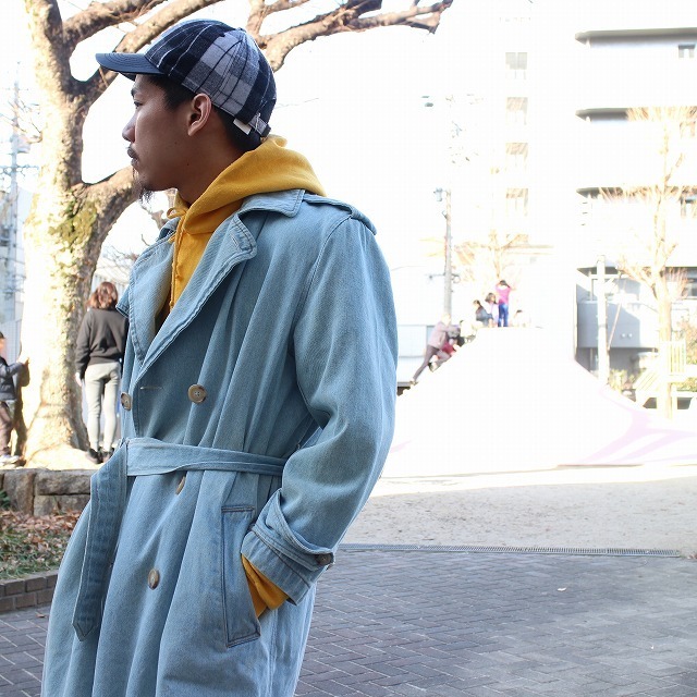 あんたつのkeep on truckin ３３２☆90's Ralph Lauren デニムトレンチ