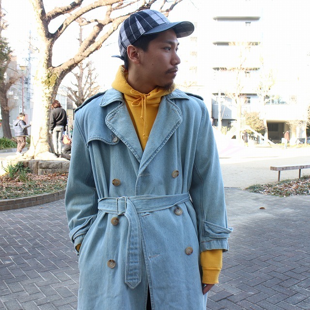 あんたつのkeep on truckin ３３２☆90's Ralph Lauren デニムトレンチ