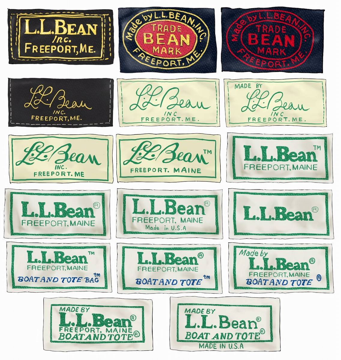 おがの古着絵日記No.29 ～L.L.Bean タグで見る歴史 （再）～: Feeet ...