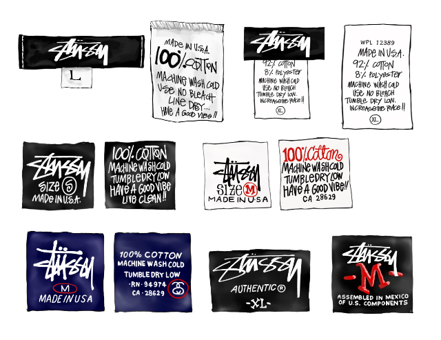 おがの古着絵日記 No 17 Stussy タグの歴史 Feeet Vintage Clothing 店員日記