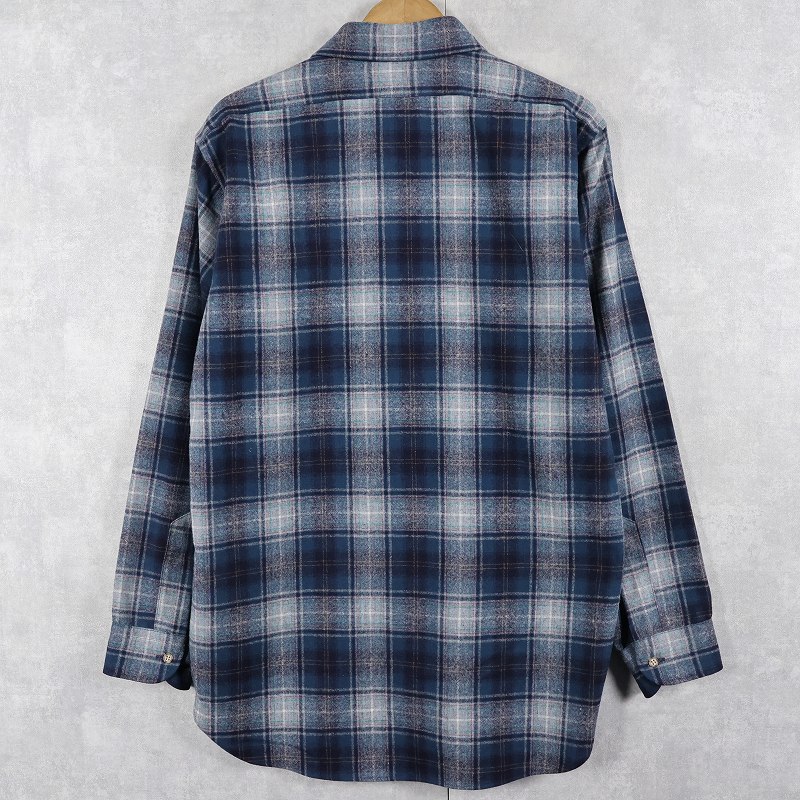 70s 70年代 ペンドルトン アメリカ製 青 ブルー 長袖