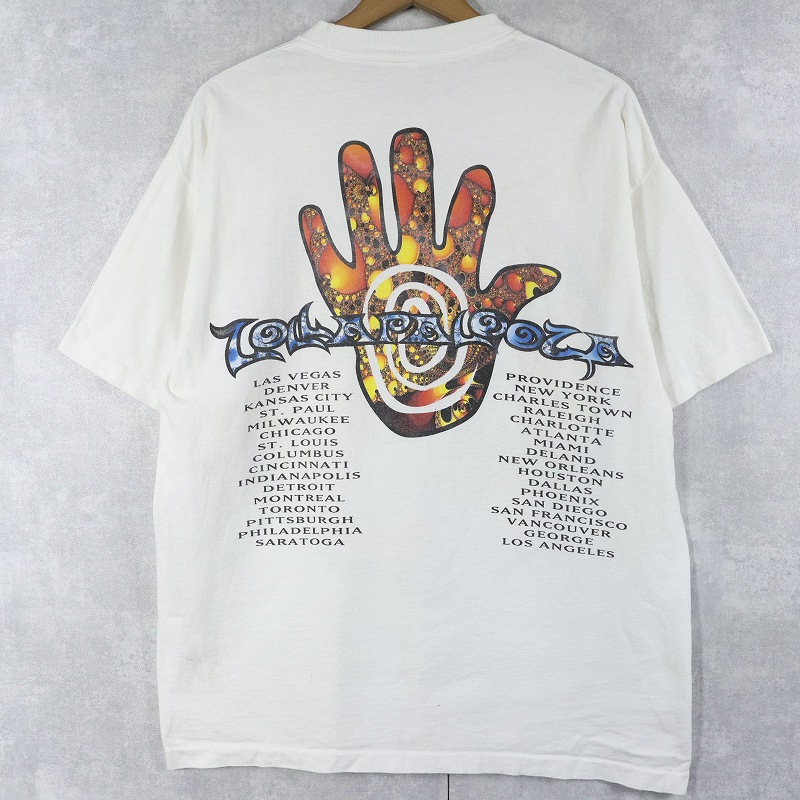 90年代 90s ロラパルーザ 音楽 ミュージック アメリカ製 バンT 白