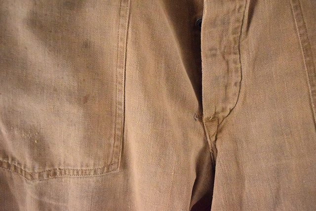 1910's US.ARMY ブラウンデニムパンツ 10年代 バックルボタン 1910's US.ARMY ブラウンデニムパンツ 10年代 バックルボタン