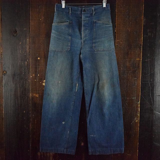 40年代 ビンテージ vintage US NAVY デニムトラウザー-