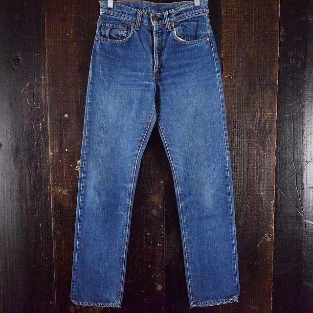 Levi's リーバイス デニムパンツ 50s 60s 501XX オリジナル ヴィンテージ デニムパンツ 刻印S 足長R Vステッチ ループズレ 赤耳 リペア  インディゴブルー系