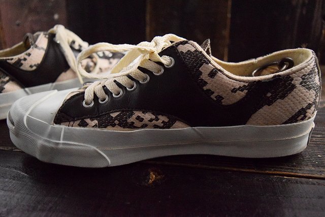 90's CONVERSE USA製 JACK PURCELL パイソン柄レザー 9 1/2 90
