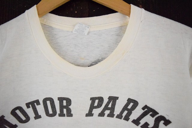 70's MOTOR PARTS USA製 染み込みプリント モンスターTシャツ 70