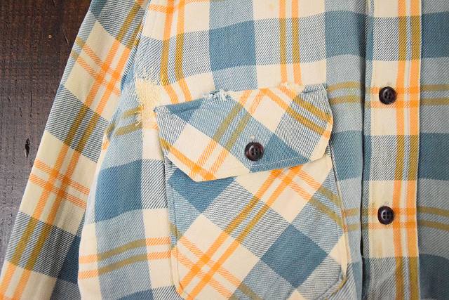 40's〜50's Pilgrim マーブルボタン チェックシャツ 40年代 50年代 