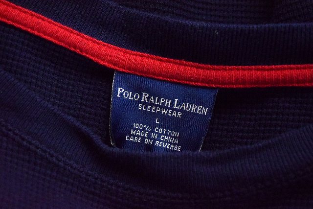 【SALE】 Ralph Lauren ワンポイント刺繍サーマルロンTラルフローレン ワッフル地 長袖| ビンテージ古着屋Feeet 通販