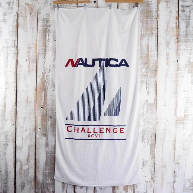 Sale Nautica Challenge ビーチタオルノーティカ ノーチカ ホワイト 白 ビッグバスタオル ビンテージ古着屋feeet 通販 名古屋 大須 メンズ