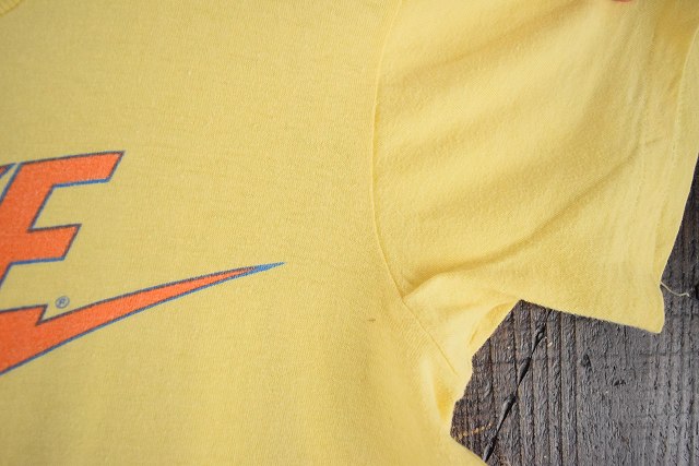 70's NIKE 風車タグ USA製 染み込みロゴプリントTシャツ S70年代 