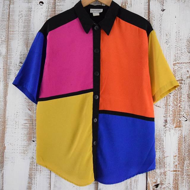 Sale 80 S 90 S Usa製 パネル切り替えシャツ カラーアイテム ビンテージ古着屋feeet 通販 名古屋 大須 メンズ Sale 80 S 90 S Usa製 パネル切り替えシャツ カラーアイテム ビンテージ古着屋feeet 通販 名古屋 大須 メンズ