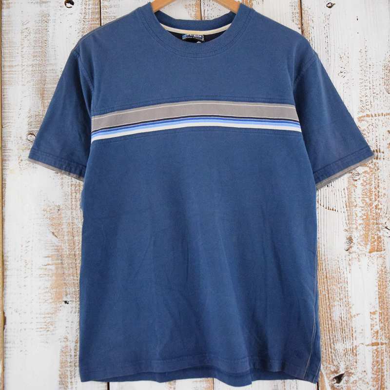 Sale マルチボーダーtシャツ切り替え 半袖 コットン ビンテージ古着屋feeet 通販 名古屋 大須 メンズ