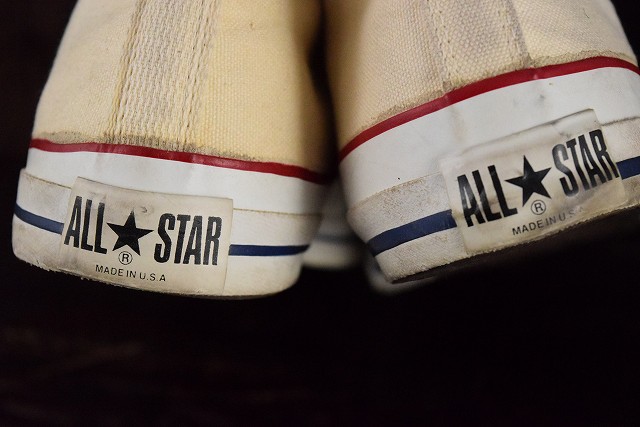 80's CONVERSE USA製 ALLSTAR 当て布付き 12 80年代 アメリカ製 コンバース オールスター シューズ スニーカー  ハイカット| ビンテージ古着屋Feeet 通販 名古屋 大須 メンズ