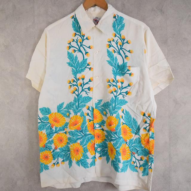 40's Duke Kahanamoku chrysanthemum（菊） Hawaiian shirts