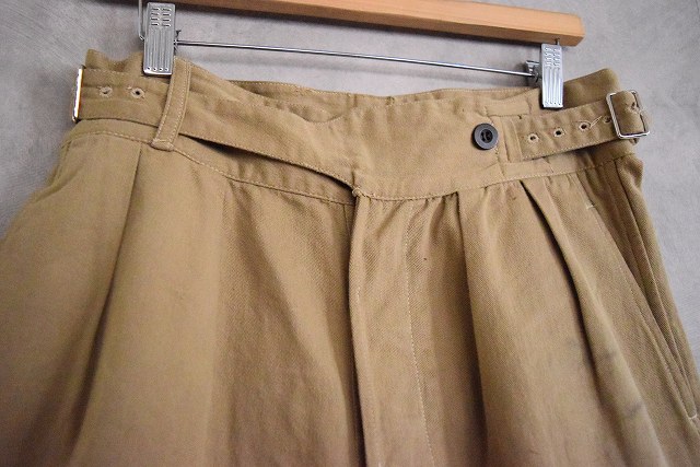 50's BRITISH ARMY Gurkha Pants W30-32 50年代 イギリス軍 グルカパンツ トラウザーズ 山岳民族 ベージュ  ユーロ| ビンテージ古着屋Feeet 通販 名古屋 大須 メンズ