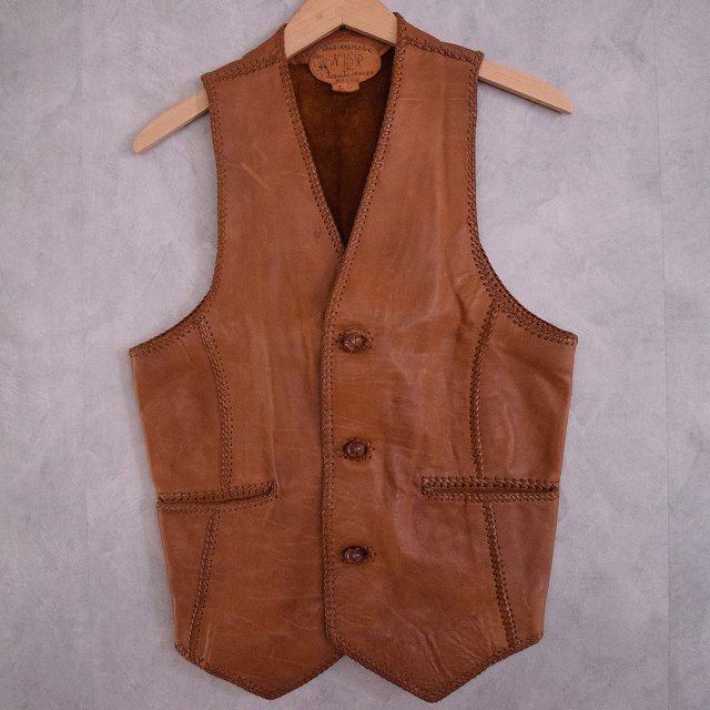 70's North Beach Hand Crafted Leather Vest