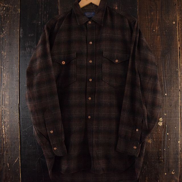 60 S Pendleton チェック柄 ウールシャツ 60年代 ペンドルトン フラップポケット 長袖 ビンテージ古着屋feeet 通販 名古屋 大須 メンズ