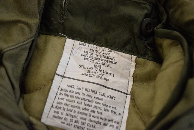 70's US.MILITARY M-65 フィールドジャケット 3rd ライナー付き
