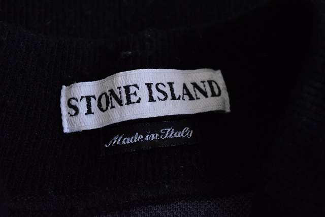 STONE ISLAND ITALY製 Wool×Nylon Sweater BLACK ストーンアイランド 
