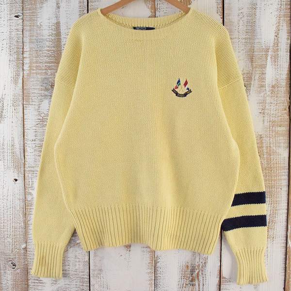 ● 【SALE】 POLO Ralph Lauren クロスフラッグ刺繍 コットンニットセーター