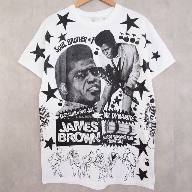 JAMES BROWN Music T-shirt Tシャツ ジェームスブラウン ミュージシャン 黒人 | ビンテージ古着屋Feeet 通販 名古屋  大須 メンズ