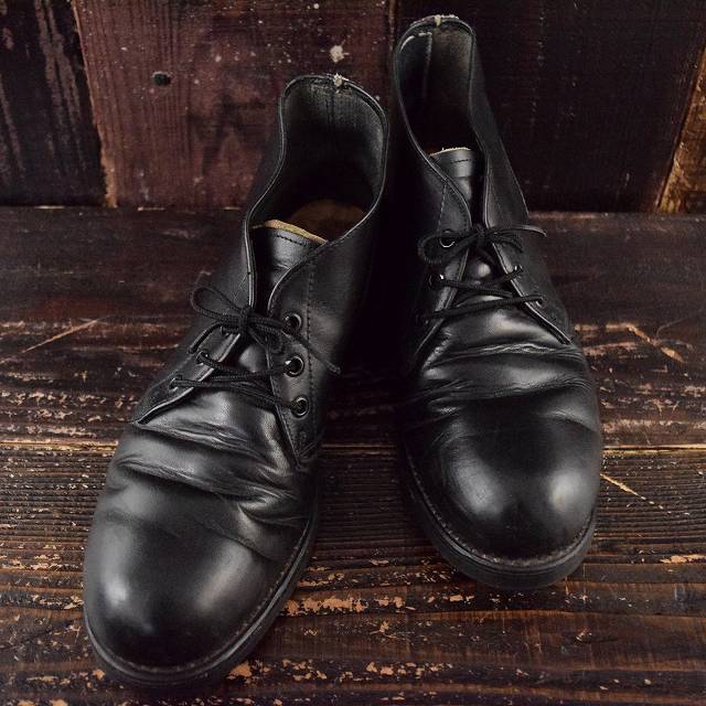 70年代 ミリタリー 海軍 ネイビー 革靴chukka boots レザー 