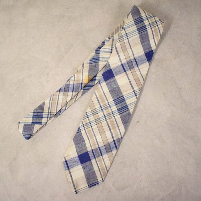 【SALE】 ROBERT TALBOTT for Yankee Peddlet Shoppes Madras plaid Cotton Tie