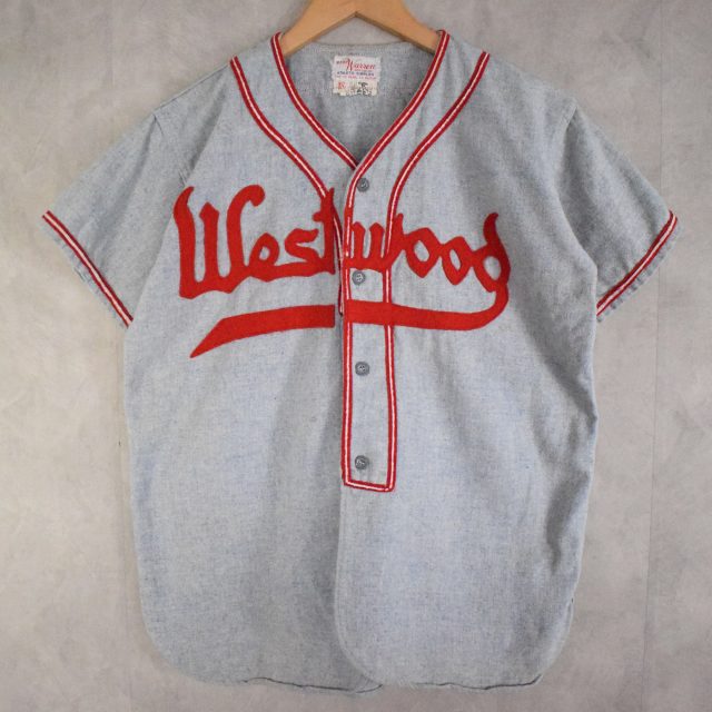 サイズ表記なし40's vintage wool baseball shirt