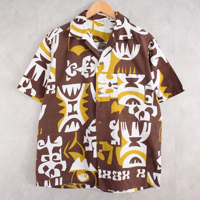 70's〜 HAWAII製 Cotton Hawaiian shirt L