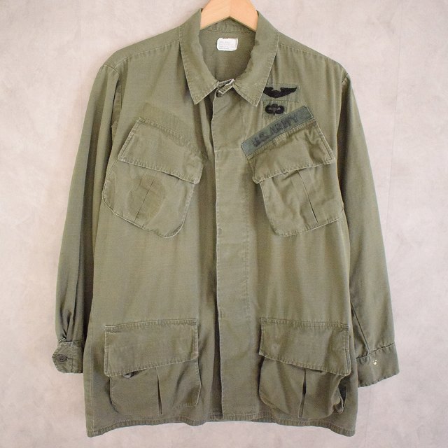 60's U.S.ARMY ジャングルファティーグジャケット 4th パッチ付き SMALL-REGULAR