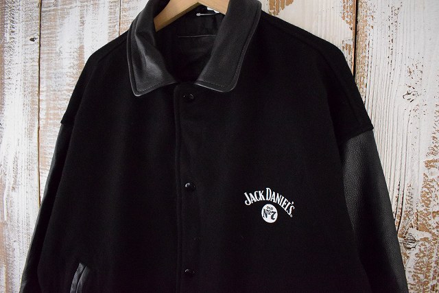 JACK DANIEL'S CANADA製 レザー×ウール スタジャン XL