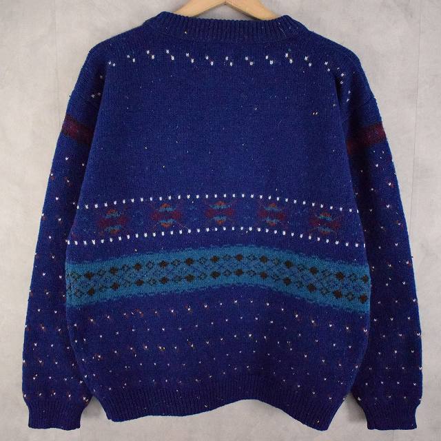 【SALE】 〜90's Woolrich ダック×バーズアイ×ネップ ウールニットセーター L
