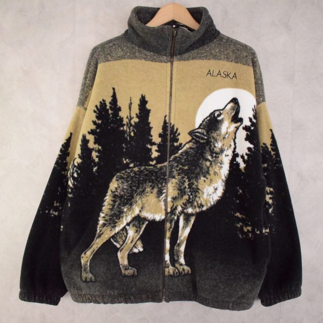 オオカミ 狼 ウルフ アニマル アウター フリース ボアジャケット カナダ製
