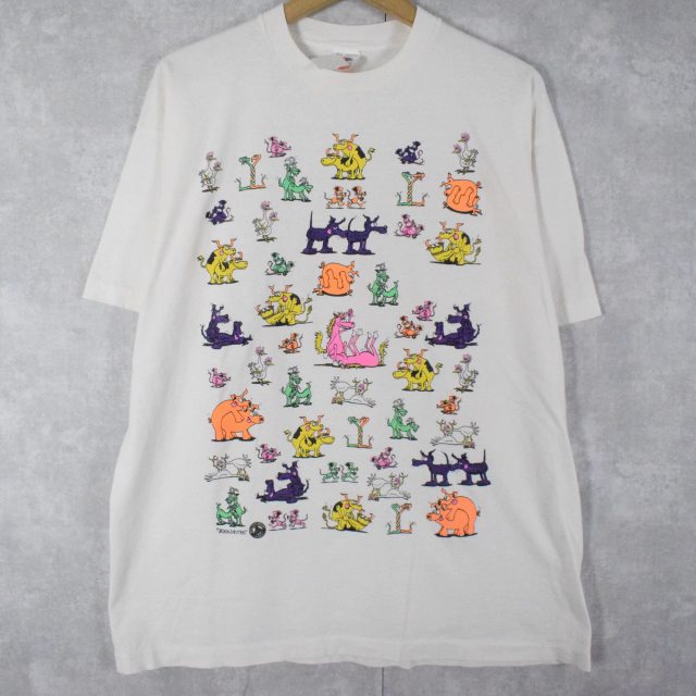 のぼり「リサイクル」 良デザイン 90s ヴィンテージ USA製 Tシャツ XL