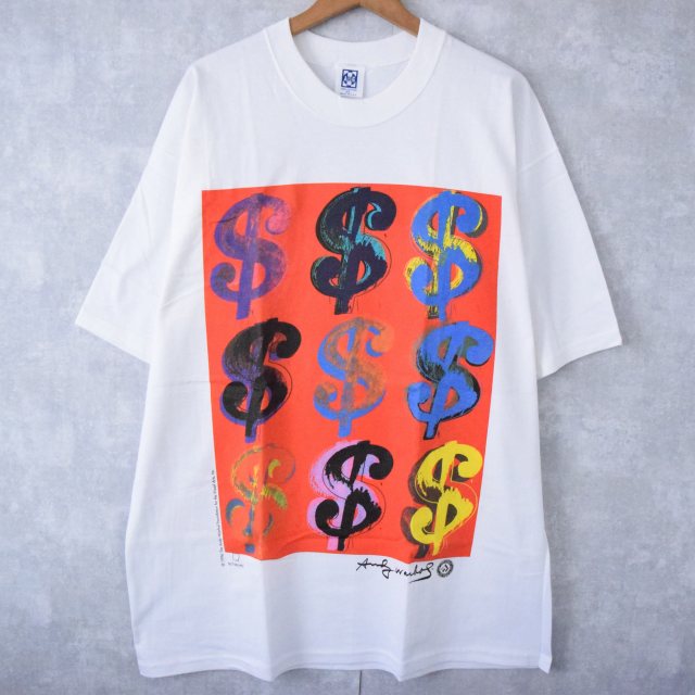 90's ANDY WARHOL USA製 “Dollar Sign” アートプリントTシャツ DEADSTOCK XL
