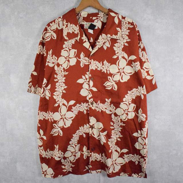 Patagonia Pataloha ハイビスカス柄 オールオーバーパターン コットンアロハシャツ XL