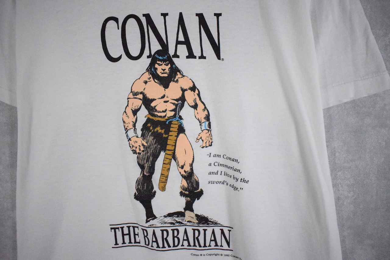 90's Conan the Barbarian USA製 映画プリントTシャツ XL [92500]