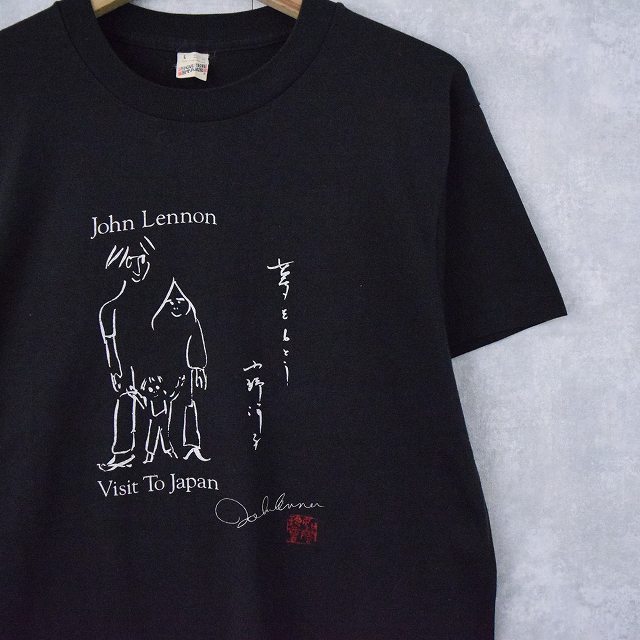 限定特価】 80s John Lennon 小野洋子 yoko ono アートTシャツ
