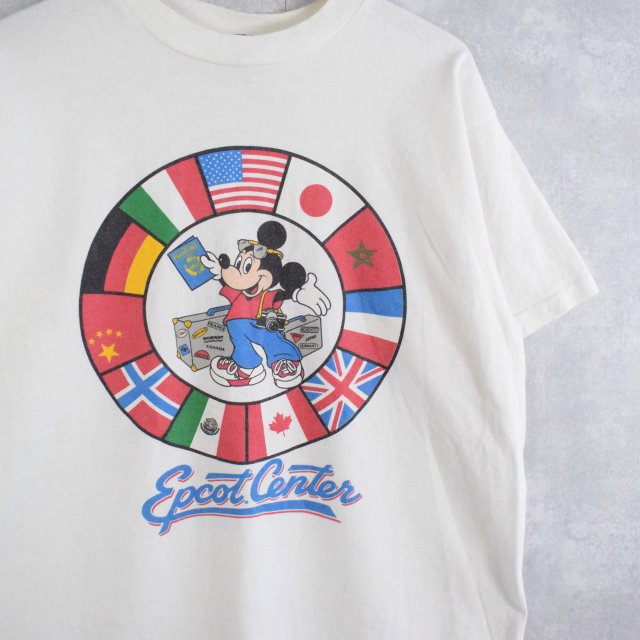 90年代 90s ディズニー ミッキーマウス アメリカ製 白 ホワイト 半袖 | ビンテージ古着屋Feeet 通販 名古屋 大須 メンズ