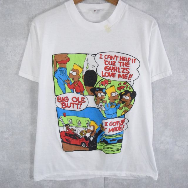 80's USA製 THE SIMPSONS パロディ キャラクタープリントTシャツ M