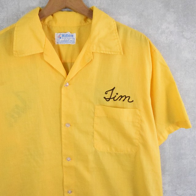 70's ヴィンテージ USA製 ヒルトン ボーリングシャツ ボウリングシャツ 