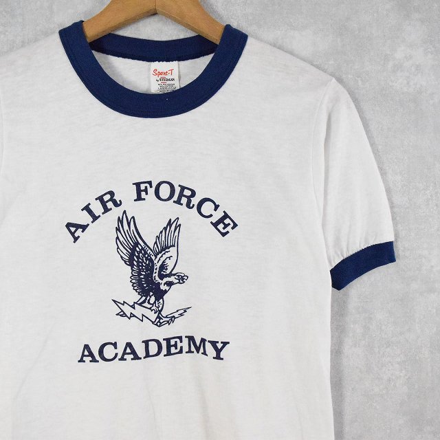 米軍入隊募集デザイン リンガーTシャツ 薄青L 80年代アメリカ製