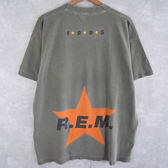 1995 R.E.M. オルタナティブロックバンドTシャツ