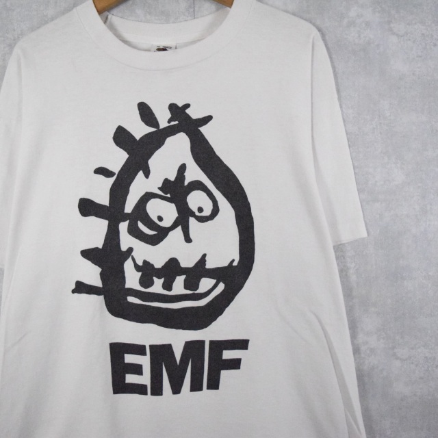ロックバンドツアーTシャツ 90sヴィンテージUSA製 GENESISゆるだぼ白