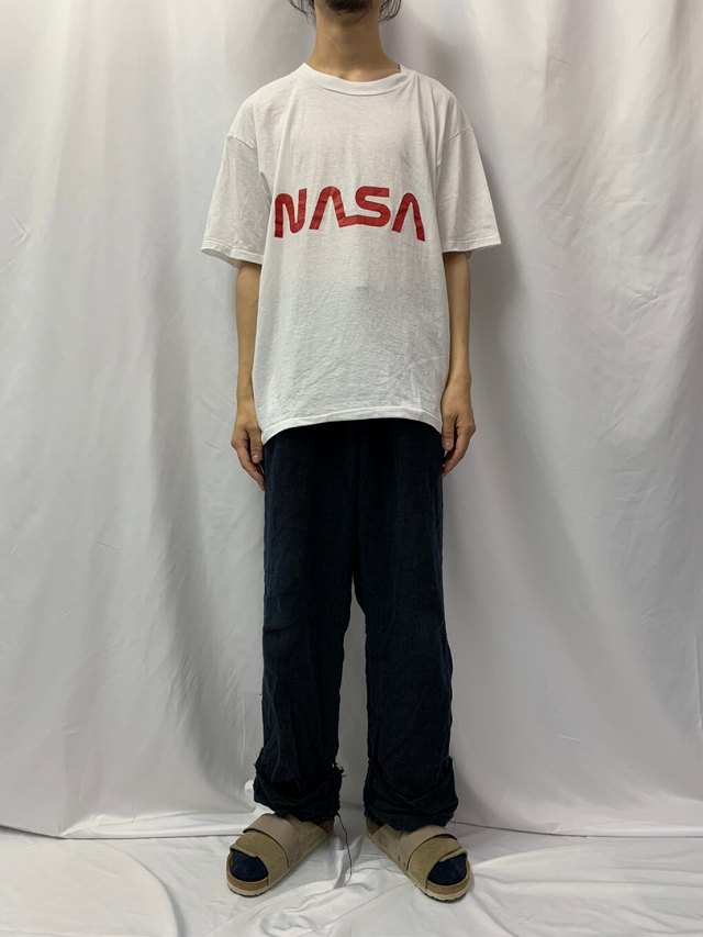 80's USA製 NASA ワームロゴプリントTシャツ ONE