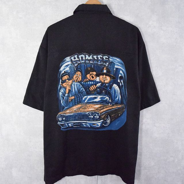 HOMIES プリントポリシャツ L