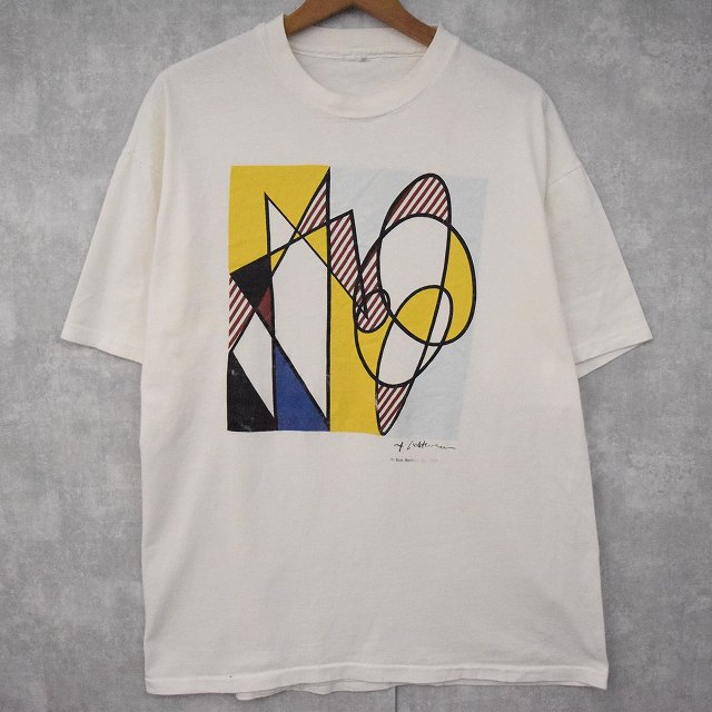 90年代 90s ロイ・リキテンスタイン 白 ホワイト 画家 アートTシャツ 