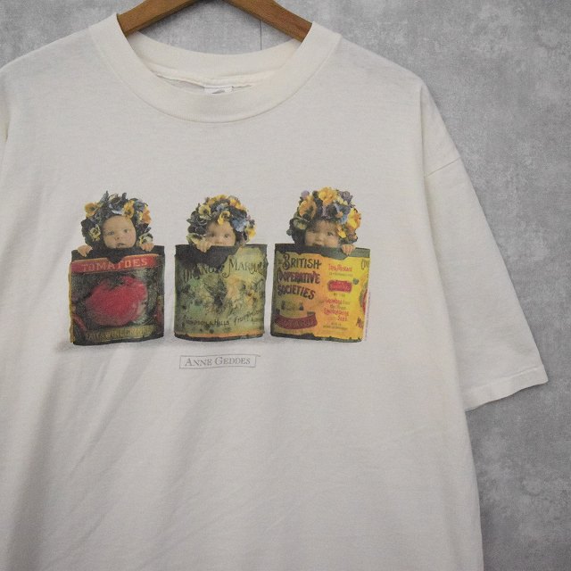 90's ANNE GEDDES USA製 赤ちゃんフォトアートプリントTシャツ XL